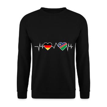 Allemagne Namibie coup de cœur cadeau - Sweat-shirt Unisexe - noir - Devant - Alina (178cm) & Michal (187cm)