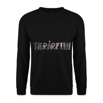Tierarzt Haustier Tierpfleger Tierarzthelfer - Unisex Pullover - Schwarz - Vorne - Alina (178cm) & Michal (187cm)