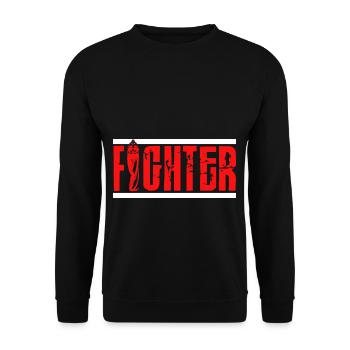 Kickboxing Boxer Kickboxer Fighter Training Coach - Unisex Sweatshirt - black - Front - Alina (178cm) & Michal (187cm)
