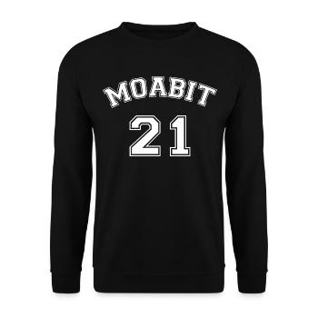 Moabit 21 Berlin District Nostalgia Design - Unisex Sweatshirt - black - Front - Alina (178cm) & Michal (187cm)