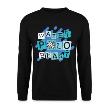 Bête de water-polo - Sweat-shirt Unisexe - noir - Devant - Alina (178cm) & Michal (187cm)