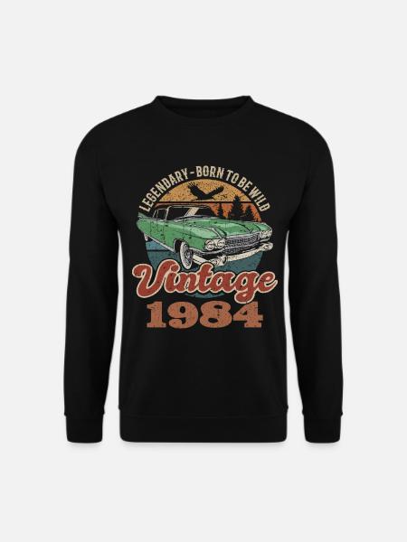Vintage rétro 1984 anniversaire 1984 - Sweat-shirt Unisexe - noir