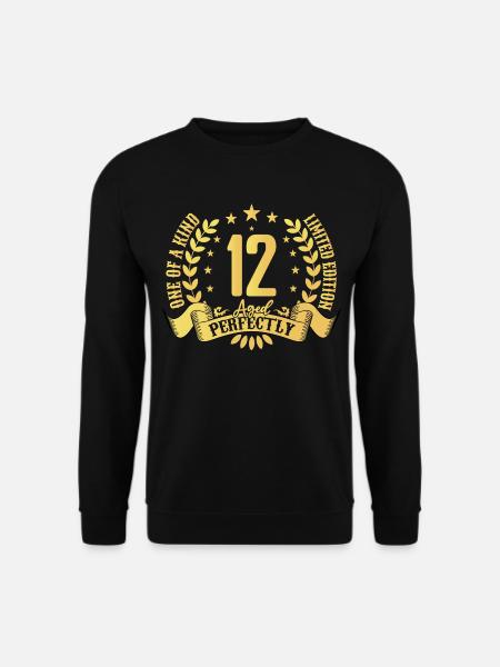 12 Jahre Geburtstagsgeschenk 12 Jahre - Unisex Pullover - Schwarz