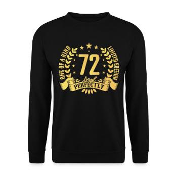 72 ans cadeau d’anniversaire 72 ans - Sweat-shirt Unisexe - noir - Devant - Alina (178cm) & Michal (187cm)