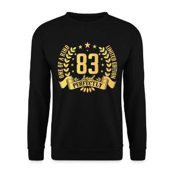 83 years birthday gift 83 years - Unisex Sweatshirt - black - Front - Alina (178cm) & Michal (187cm)