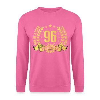 96 Jahre Geburtstagsgeschenk 96 Jahre - Unisex Pullover - Pink - Vorne