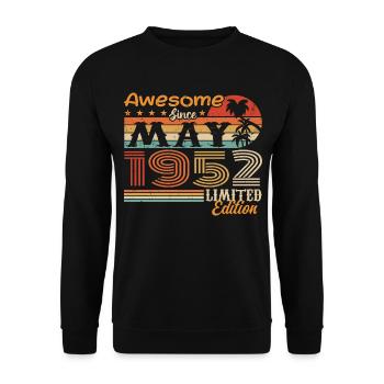 May 1952 - Vintage 1952 Jubilee - May 1952 - Unisex Sweatshirt - black - Front - Alina (178cm) & Michal (187cm)