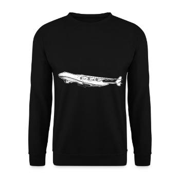 Antonov AN-225 avion fret aérien stratégique - Sweat-shirt Unisexe - noir - Devant - Alina (178cm) & Michal (187cm)