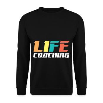 Life Coaching Mentor Trainer Coach Influencer - Unisex Sweatshirt - black - Front - Alina (178cm) & Michal (187cm)