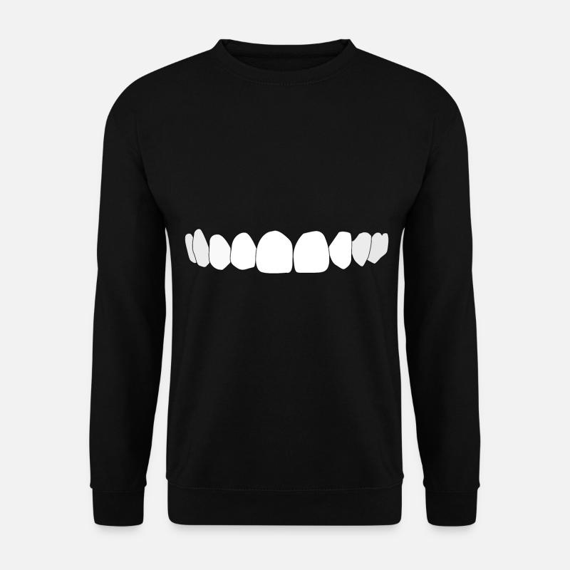 dents blanches - Sweat-shirt Unisexe - noir
