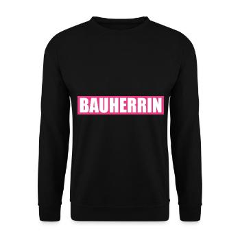 Bauherrin - Unisex Pullover - Schwarz - Vorne - Alina (178cm) & Michal (187cm)