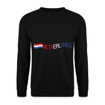 Pays-Bas - Sweat-shirt Unisexe - noir - Devant - Alina (178cm) & Michal (187cm)
