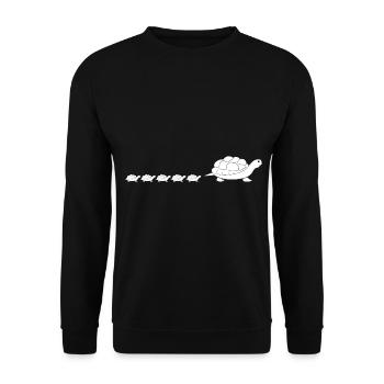 Turtle Turtle - Unisex Sweatshirt - black - Front - Alina (178cm) & Michal (187cm)