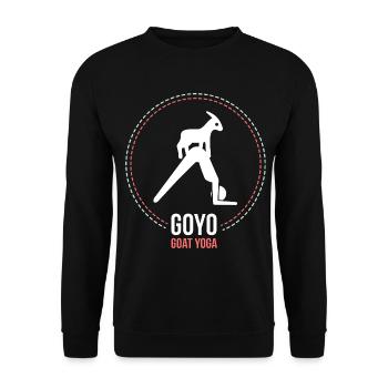 Goat Yoga - Yoga with pointing, goat yoga, goat - Unisex Sweatshirt - black - Front - Alina (178cm) & Michal (187cm)