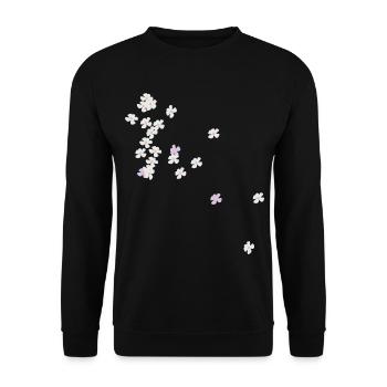 fleur - Sweat-shirt Unisexe - noir - Devant - Alina (178cm) & Michal (187cm)