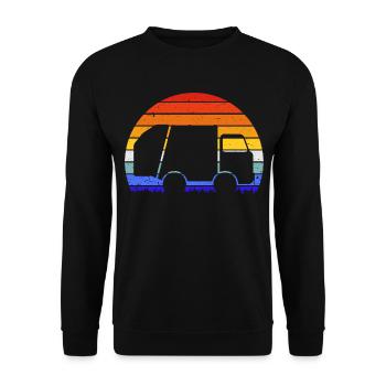 Camion à ordures - Sweat-shirt Unisexe - noir - Devant - Alina (178cm) & Michal (187cm)