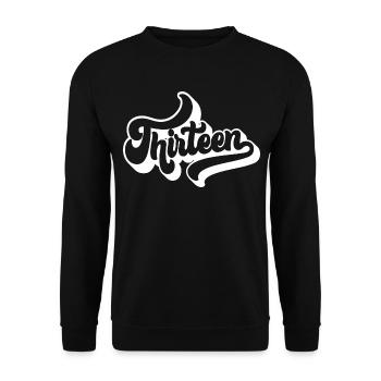 Mignon cadeau d’anniversaire 13 ans 13 ans - treize - Sweat-shirt Unisexe - noir - Devant - Alina (178cm) & Michal (187cm)