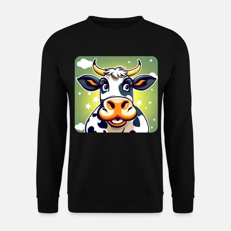 Vache mignonne - Sweat-shirt Unisexe - noir