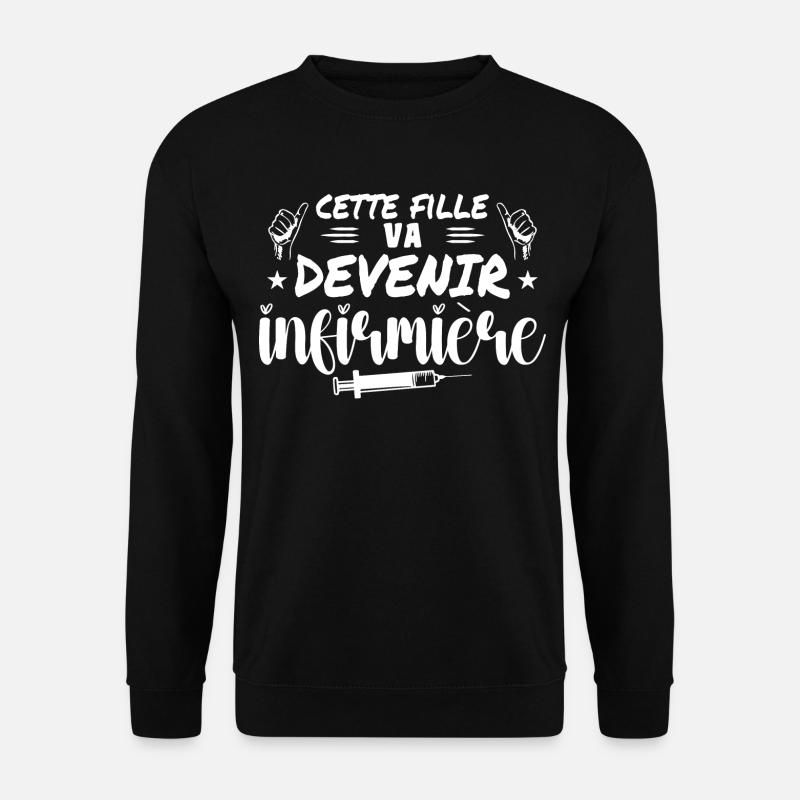 Dieses Mädchen wird Krankenschwester - Unisex Pullover - Schwarz