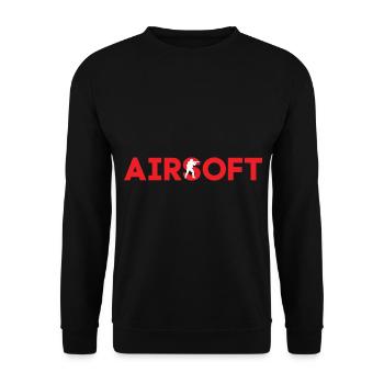 Airsoft Freizeit im Namen - Unisex Pullover - Schwarz - Vorne - Alina (178cm) & Michal (187cm)