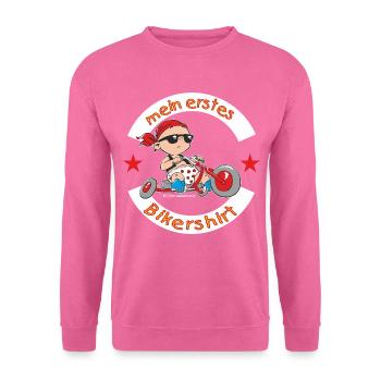 mein erstes Bikershirt - RAHMENLOS Baby - Unisex Pullover - Pink - Vorne