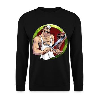 Homme de papa avec le plus beau sourire - cadeau - Sweat-shirt Unisexe - noir - Devant - Alina (178cm) & Michal (187cm)