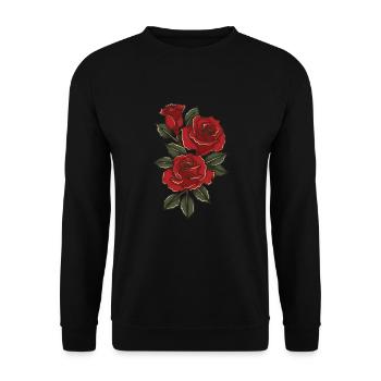 Rote Rosen - Unisex Pullover - Schwarz - Vorne - Alina (178cm) & Michal (187cm)