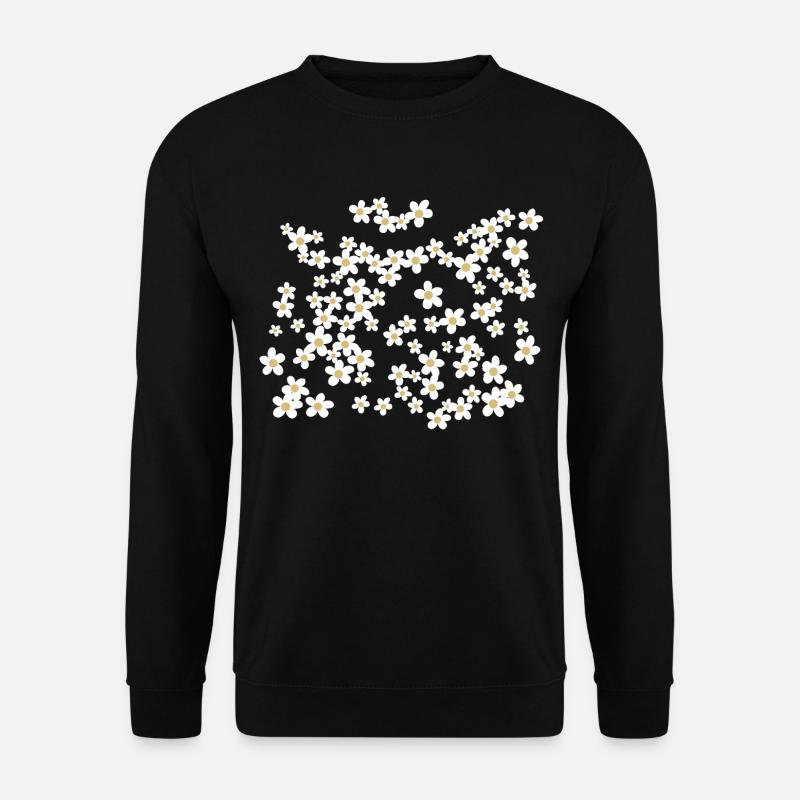 Daisy pattern beautiful flowers - Unisex Sweatshirt - black