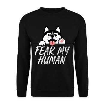 Husky - Unisex Pullover - Schwarz - Vorne - Alina (178cm) & Michal (187cm)