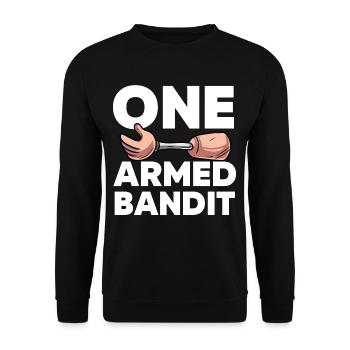 Bein Amputiert Arm Kämpfer Geschenk - Unisex Pullover - Schwarz - Vorne - Alina (178cm) & Michal (187cm)