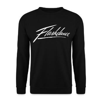Flashdance Logo In White - Unisex Sweatshirt - black - Front - Alina (178cm) & Michal (187cm)
