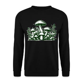 Champignons Pilze - Sweat-shirt Unisexe - noir - Devant - Alina (178cm) & Michal (187cm)