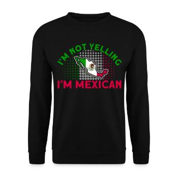Mexican Flag Mexican Roots Gift - Unisex Sweatshirt - black - Front - Alina (178cm) & Michal (187cm)