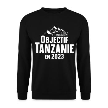 Tanzanie Kilimandjaro 2023 Montagne Afrique - Sweat-shirt Unisexe - noir - Devant - Alina (178cm) & Michal (187cm)