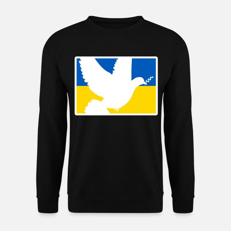 Friedenstaube Krieg Ukraine - Unisex Pullover - Schwarz