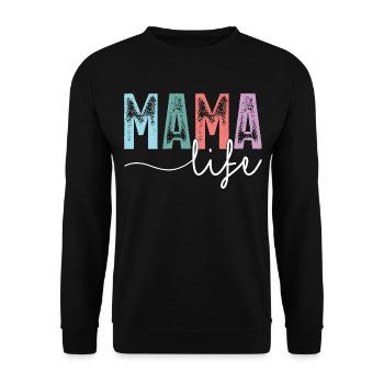 Vie de maman - Sweat-shirt Unisexe - noir - Devant - Alina (178cm) & Michal (187cm)