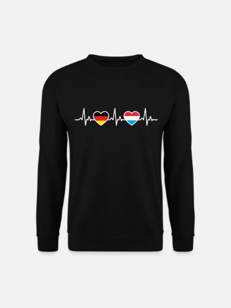 Luxemburg Deutschland Flagge Deutsch Luxemburger - Unisex Pullover - Schwarz