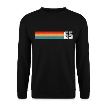 Retro 1965 t-shirt 65 vintage 1965 - Unisex Sweatshirt - black - Front - Alina (178cm) & Michal (187cm)