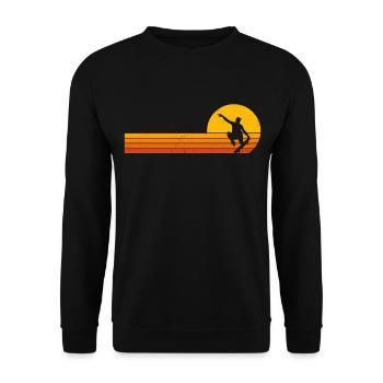 Skater Sunrise Skateboard - Sweat-shirt Unisexe - noir - Devant - Alina (178cm) & Michal (187cm)