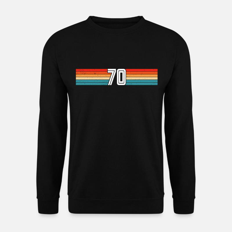 70 Jahre retro 70. Geburtstag - Unisex Pullover - Schwarz