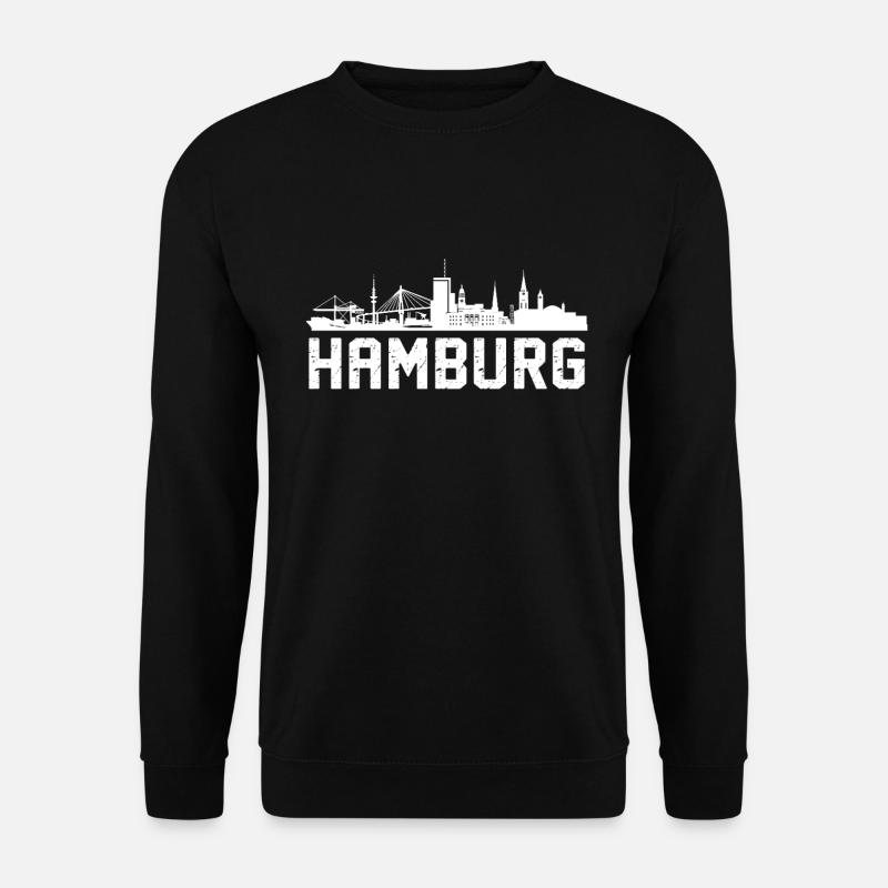 Hamburg Skyline Hamburger - Unisex Sweatshirt - black