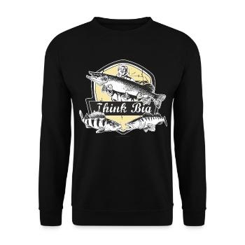 Angel Designs think big RAHMENLOS Geschenk - Unisex Pullover - Schwarz - Vorne - Alina (178cm) & Michal (187cm)