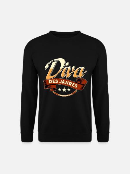 Diva des Jahres RAHMENLOS Geschenk - Unisex Pullover - Schwarz