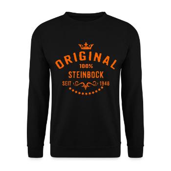 Sternzeichen 100 Prozent Steinbock Geburtsjahr - Unisex Pullover - Schwarz - Vorne - Alina (178cm) & Michal (187cm)