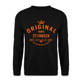 Sternzeichen 100 Prozent Steinbock Geburtsjahr - Unisex Pullover - Schwarz - Vorne - Alina (178cm) & Michal (187cm)