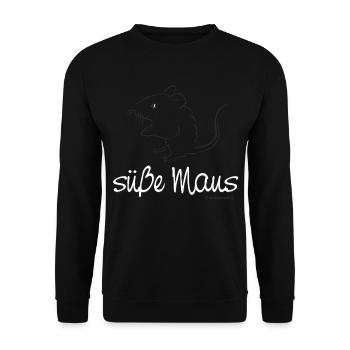 CD - Süße Maus - RAHMENLOS Geburtstag Geschenk - Unisex Pullover - Schwarz - Vorne - Alina (178cm) & Michal (187cm)