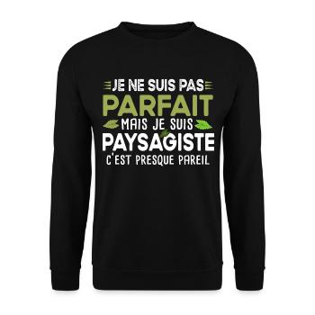 Paysagiste Élagueur Jardin Métier Arbuste Cadeau - Sweat-shirt Unisexe - noir - Devant - Alina (178cm) & Michal (187cm)