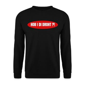 Österreich / Bayern Dialekt Sprüche / Mundart AUT - Unisex Pullover - Schwarz - Vorne - Alina (178cm) & Michal (187cm)
