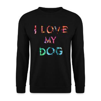 ICH LIEBE MEINEN HUND - Unisex Pullover - Schwarz - Vorne - Alina (178cm) & Michal (187cm)