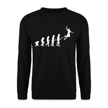 Basket Humour Evotlution Basketteur - Sweat-shirt Unisexe - noir - Devant - Alina (178cm) & Michal (187cm)